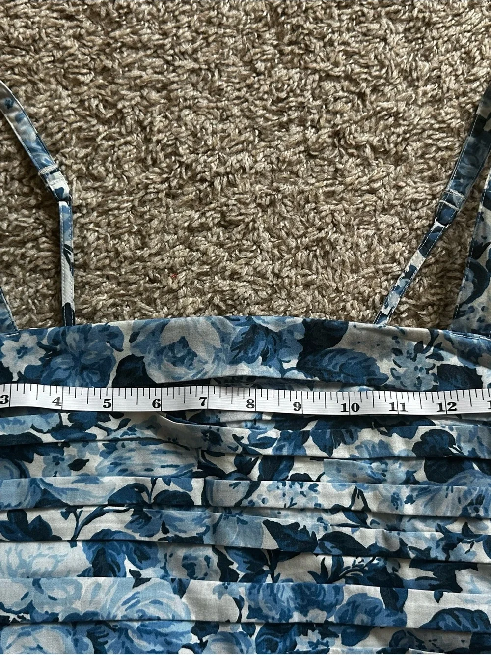 Abercrombie & Fitch blue floral mini dress Small Petite